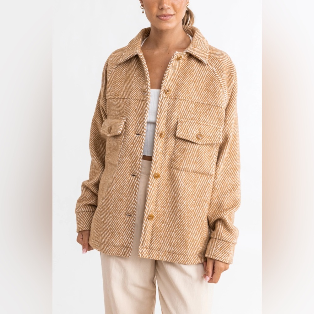 Chevron Jacket - Rhythm - cozy wool blended fabric